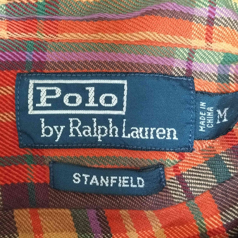 ポロバイラルフローレン Polo by RALPH LAUREN STANFIELD チンストラップ マチ付き L/S ワーク ネル シャツ メンズ import:M