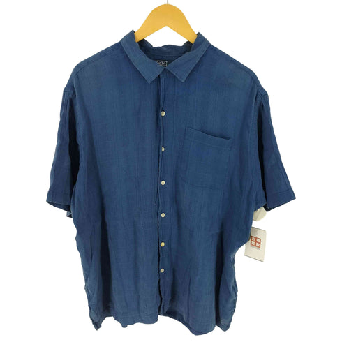 ポロバイラルフローレン Polo by RALPH LAUREN 90s CALDWELL リネン コットン オープンカラーシャツ メンズ XL
