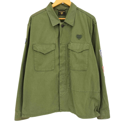 ヒューマンメイド HUMAN MADE 24aw Patched Military Shirt Olive Drab メンズ JPN:XL