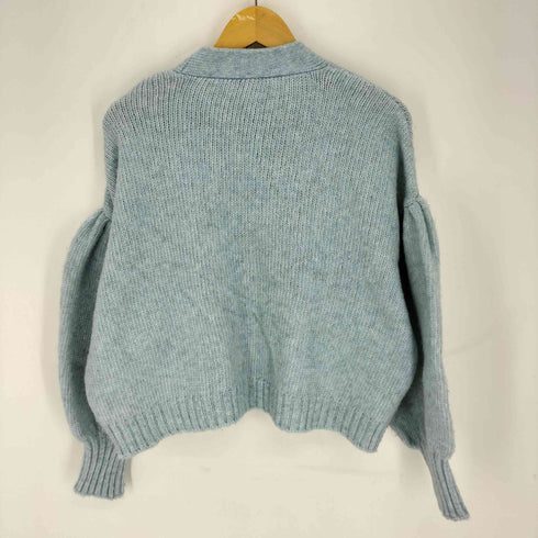 ザラ ZARA ラインストーンリボンニットカーディガン レディース import:M