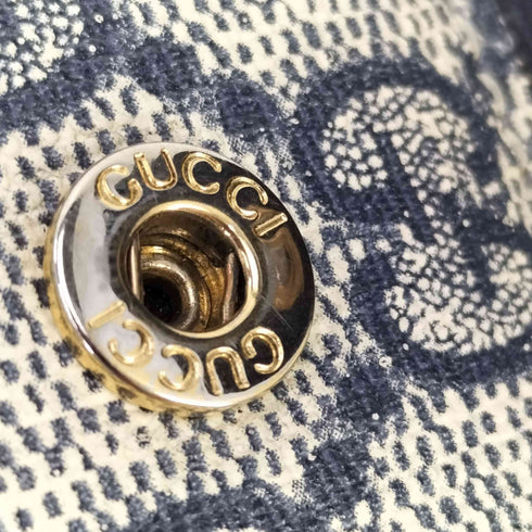 グッチ GUCCI GG スプリーム シェリーライン PVC×レザーウェビングライン リボン 二つ折り財布 レディース