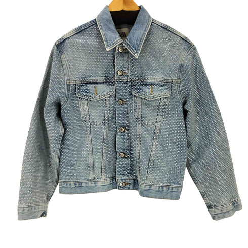 ザラ ZARA ラインストーンデニムジャケット レディース S