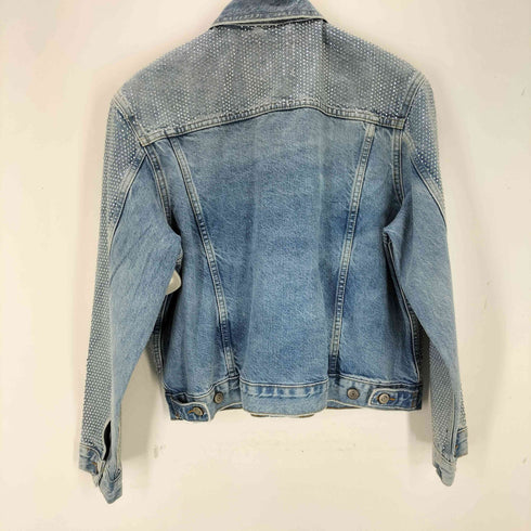 ザラ ZARA ラインストーンデニムジャケット レディース S