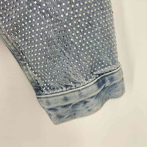 ザラ ZARA ラインストーンデニムジャケット レディース S