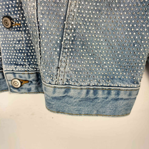 ザラ ZARA ラインストーンデニムジャケット レディース S