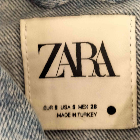 ザラ ZARA ラインストーンデニムジャケット レディース S