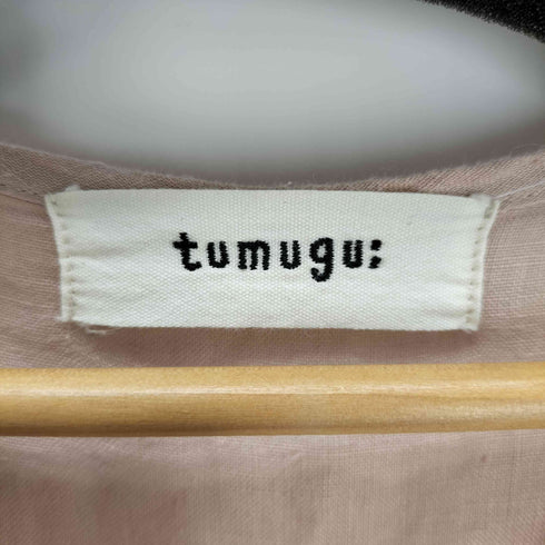 ツムグ tumugu: リネンキャンバス カフタンワンピース レディース FREE