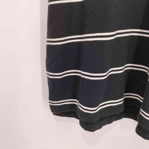 トミーヒルフィガー TOMMY HILFIGER 80/3 Ply Pique ボーダー ポロシャツ メンズ import:L
