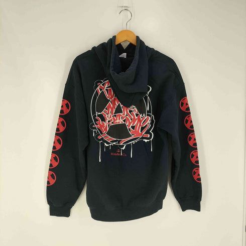 ウィニッチェアンドコー Winiche & Co. SNEAKER WOLF 両面 袖プリント プルオーバーパーカー メンズ JPN:L