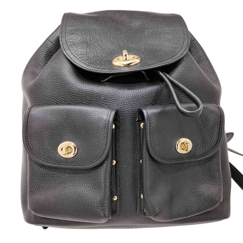 コーチ COACH TURNLOCK RUCKSACK IN PEBBLE LEATHER ターンロック ラックサック ペブルド レザー レディース