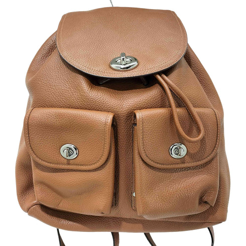 コーチ COACH TURNLOCK RUCKSACK IN PEBBLE LEATHER ターンロック ラックサック ペブルド レザー レディース