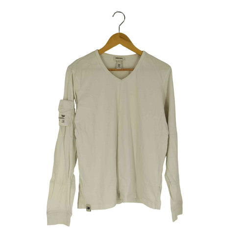 ディーゼル DIESEL ONLY THE BRAVE 袖ポケット Vネック L/S Tシャツ y2k メンズ import:L