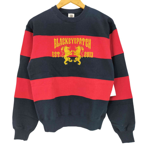 ザブラックアイパッチ THE BLACK EYE PATCH 26ss Heraldic College Striped Crew Sweat メンズ JPN:XS