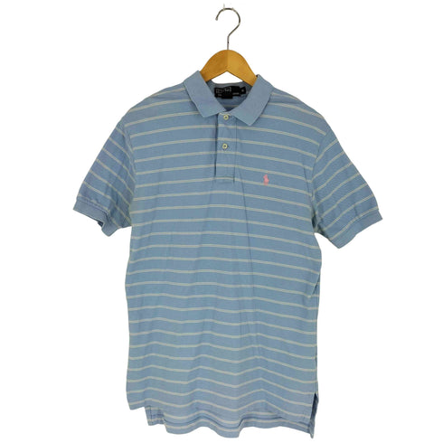 ポロバイラルフローレン Polo by RALPH LAUREN 90S ポニー刺繍 ボーダー ポロシャツ メンズ import:M