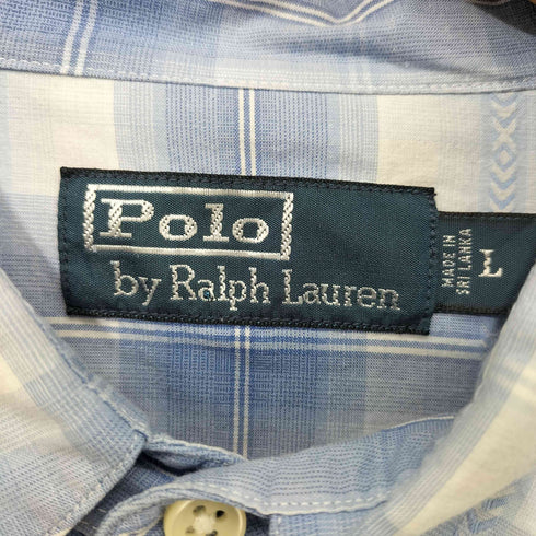 ポロバイラルフローレン Polo by RALPH LAUREN 90s オンブレチェック L/S ウエスタン シャツ メンズ import:L