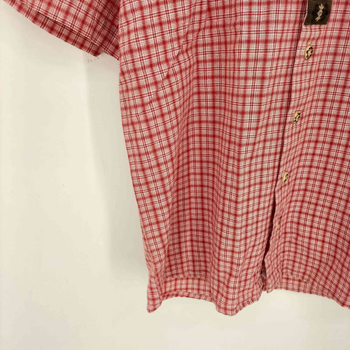 Drachten コットン チェック 半袖 チロリアンシャツ メンズ import:XL