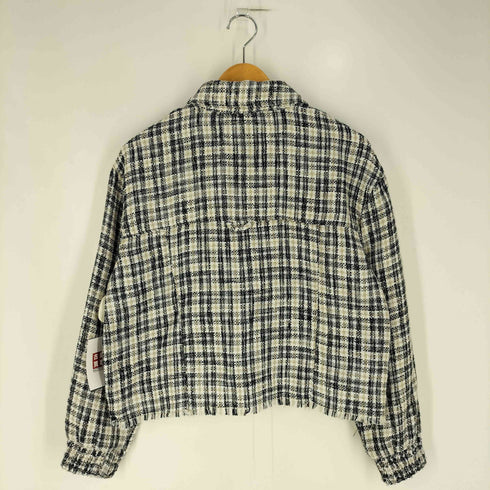 ザラ ZARA ツイードチェックジャケット レディース import:M