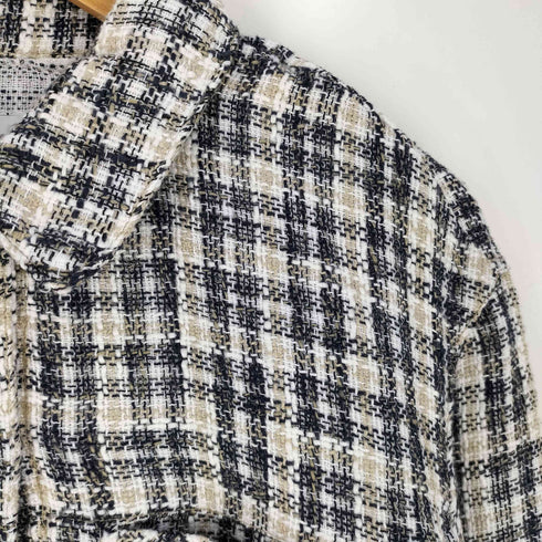 ザラ ZARA ツイードチェックジャケット レディース import:M