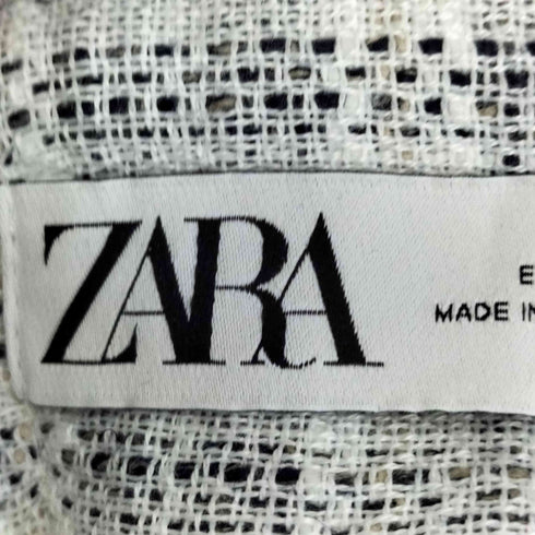 ザラ ZARA ツイードチェックジャケット レディース import:M