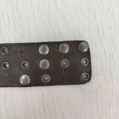 ディーゼル DIESEL イタリア製 GENUINE LEATHER スタッズアイレットベルト メンズ 85/34