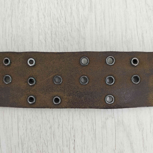 ディーゼル DIESEL イタリア製 GENUINE LEATHER スタッズアイレットベルト メンズ 85/34