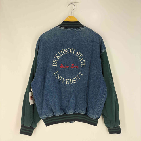 GENUS 90S ロゴ刺繍 デニムスタジャン メンズ import:L
