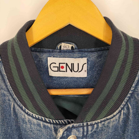 GENUS 90S ロゴ刺繍 デニムスタジャン メンズ import:L