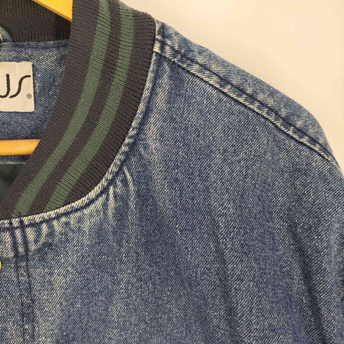 GENUS 90S ロゴ刺繍 デニムスタジャン メンズ import:L