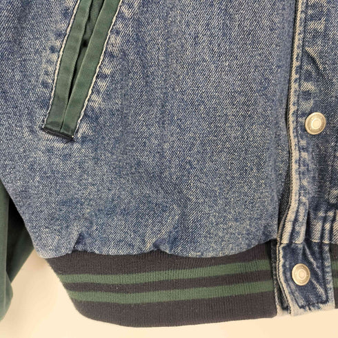GENUS 90S ロゴ刺繍 デニムスタジャン メンズ import:L