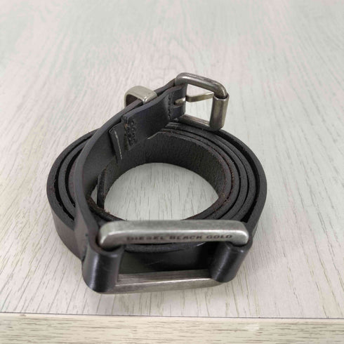 ディーゼルブラックゴールド DIESEL BLACK GOLD レザーナローベルト メンズ