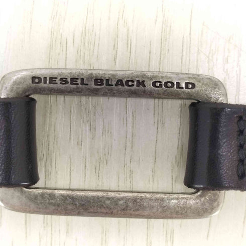 ディーゼルブラックゴールド DIESEL BLACK GOLD レザーナローベルト メンズ