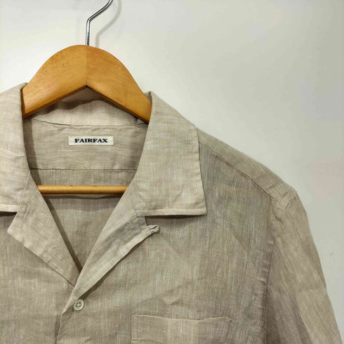 フェアファクス FAIRFAX リネン100 オープンカラー S/S シャツ メンズ JPN:M