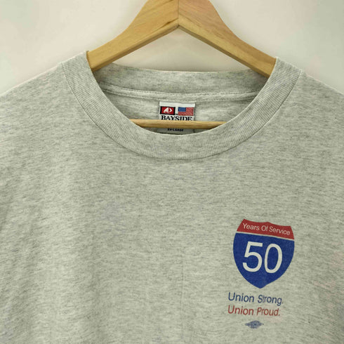 ベイサイド BAYSIDE USA製 企業 ロゴ 両面 プリント Tシャツ メンズ import:XXL