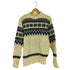 SCANDINAVIAN SCORE DESIGN ウールアクリル ノルディック クルーネックニット メンズ import:M