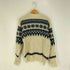 SCANDINAVIAN SCORE DESIGN ウールアクリル ノルディック クルーネックニット メンズ import:M