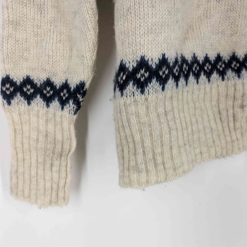 SCANDINAVIAN SCORE DESIGN ウールアクリル ノルディック クルーネックニット メンズ import:M