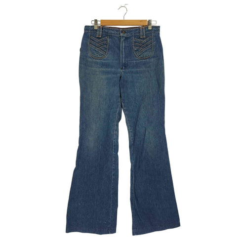 ラングラー Wrangler 70S USA製 TALONジップ フレア デニムパンツ メンズ 15/16