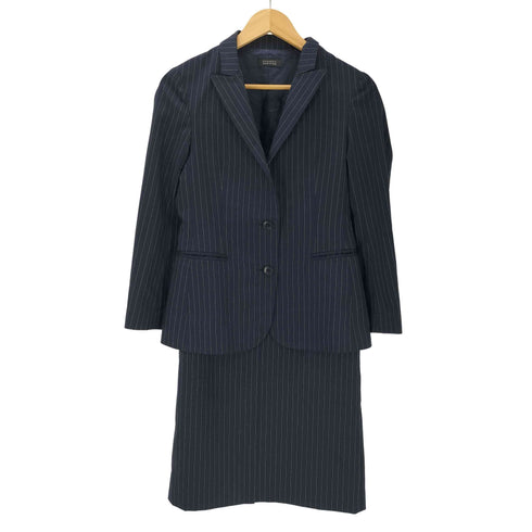 バーニーズニューヨーク BARNEYS NEWYORK ストライプテーラードジャケット スカート セットアップ レディース JPN:38
