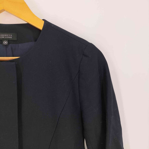 バーニーズニューヨーク BARNEYS NEWYORK ノーカラージャケット レディース JPN:38