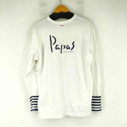 パパス papas 両面プリント デザインスリーブ Tシャツ メンズ