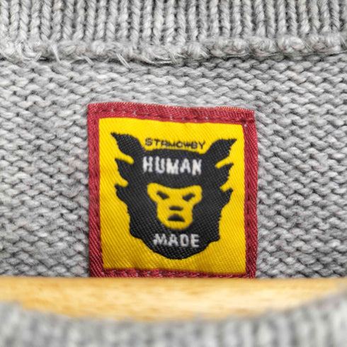 ヒューマンメイド HUMAN MADE 24AW HEART KNIT SWEATER GRAY メンズ JPN:L