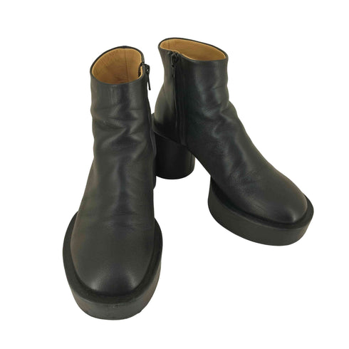 エムエムシックスメゾンマルジェラ MM6 Maison Margiela LEATHER ANKLE BOOTS レディース 37