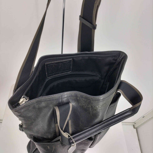 コーチ COACH ロゴ刻印 レザー 2WAY ショルダーバッグ メンズ