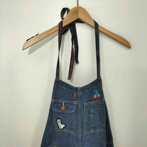 ヒステリックグラマー HYSTERIC GLAMOUR KINKY JEANS ワッペン デザイン デニム エプロン ワンピース レディース FREE