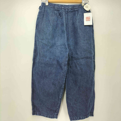 LIN FRANCAIS D’ANTAN ヘンプ デニム ワンタック サルエル パンツ レディース