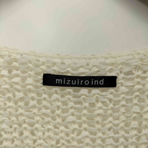ミズイロインド mizuiro ind Vネックショートカーディガン レディース