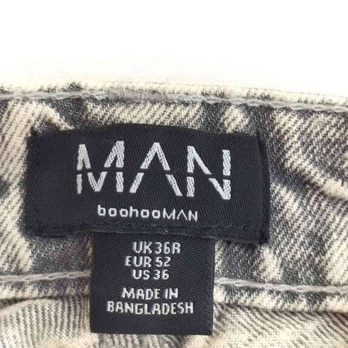 boohoo MAN ケミカルウォッシュ デニムパンツ メンズ 36R