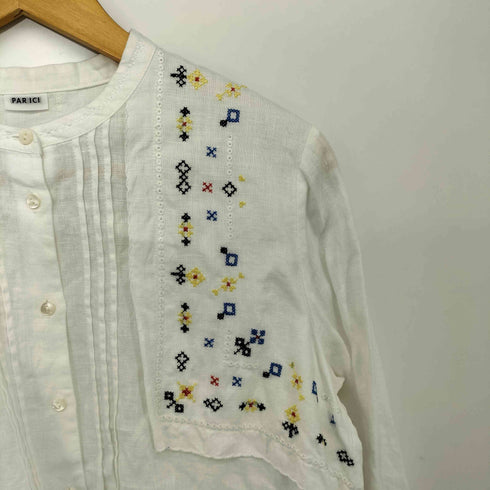 パーリッシィ PAR ICI 22SS ハンカチ刺繍 リネンブラウス レディース FREE