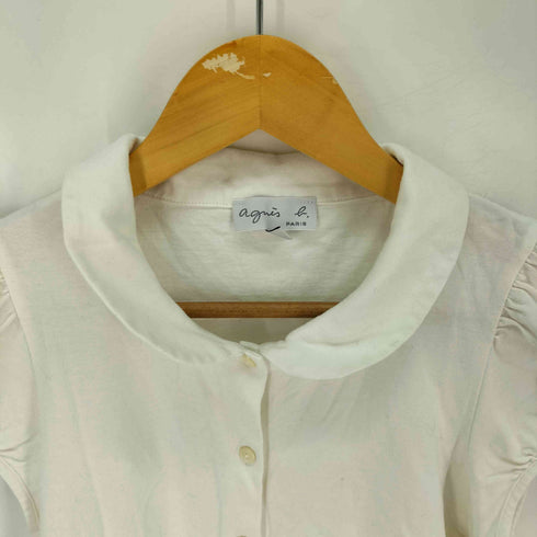 アニエスベー agnes b. フレンチスリーブポロシャツ 丸襟 レディース Tイ