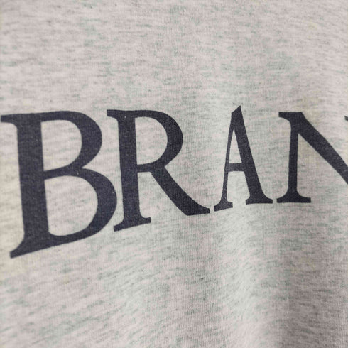 フルーツオブザルーム FRUIT OF THE LOOM 90s- USA製 袖裾シングル 霜降り BRANDEIS フロントプリントクルーネックTシャツ メンズ XL